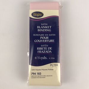Wrights Satin Blanket Binding 794 183 Frosted Quartz Pink 2" Wide 4 3/4 Yards